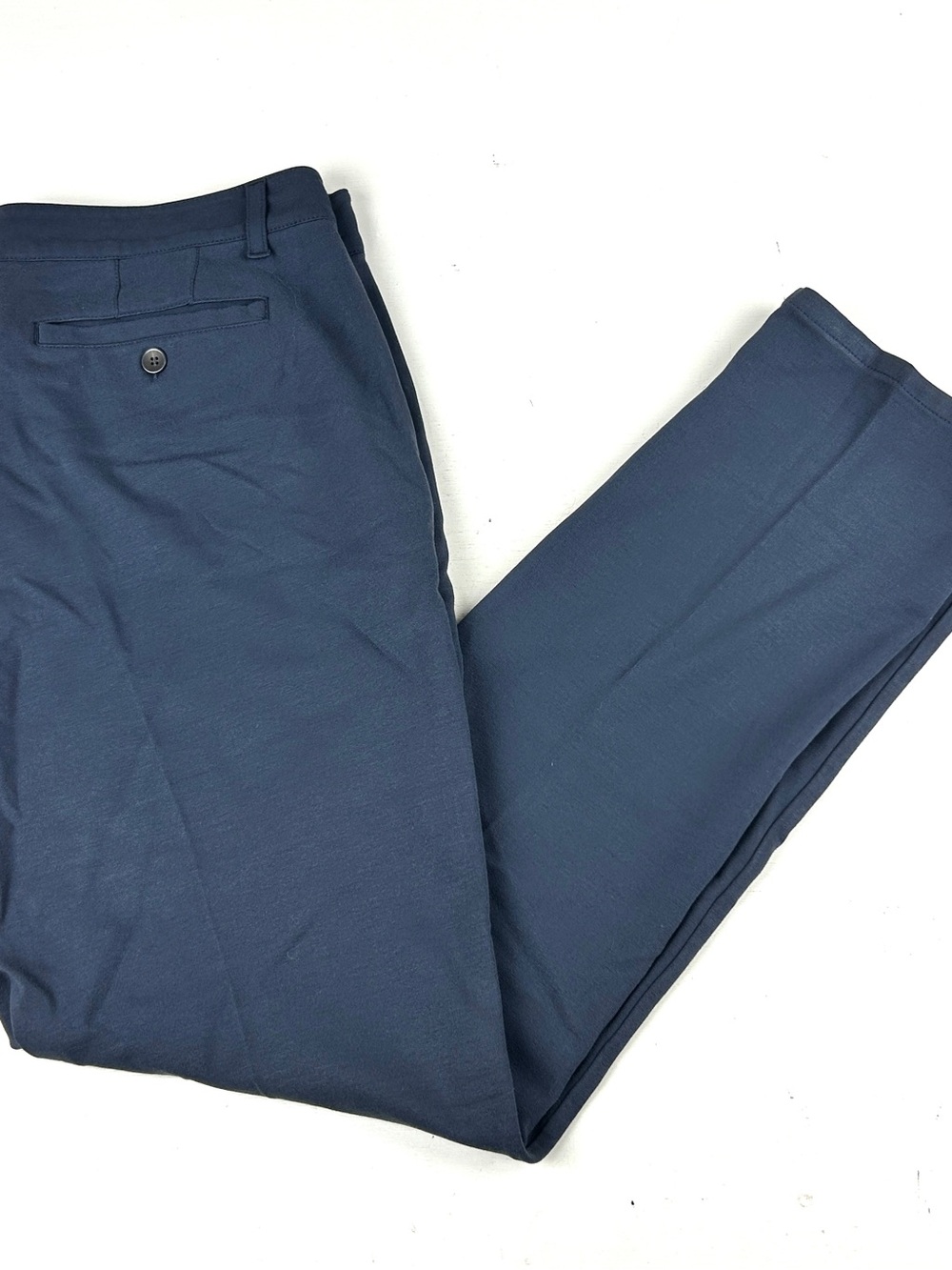 Paige Casual Chino Straight Leg Pants Mens 33 Blue Rayon Blend Pants